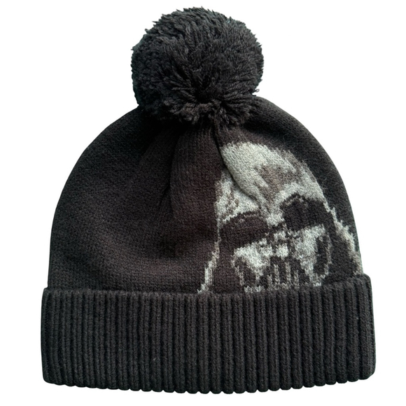 Star Wars Black and Gray Beanie Hat Unisex Cozy Darth Vader Sci-Fi Streetwear - Picture 1 of 7